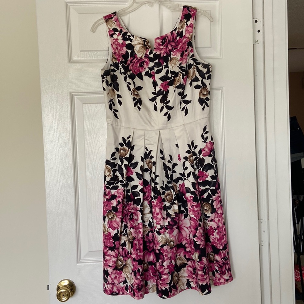 Black House White Market-floral dress with packets